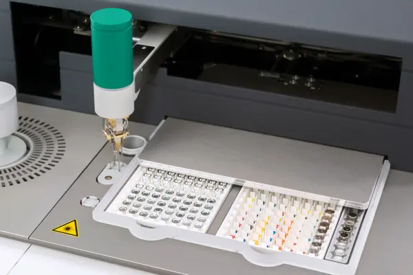 High-precision lab equipment with a touchscreen interface, designed for materials testing and analysis.