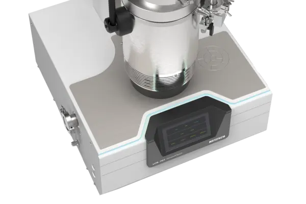 Compact NETZSCH LFA 707 StratoFlash Classic laser flash analyzer for precise thermal diffusivity measurements up to 1600°C.