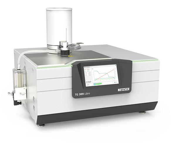Thermowaage NETZSCH TG 309 Libra Classic für präzise thermogravimetrische Analysen bis 1025 °C, ideal für Biomasseuntersuchungen.