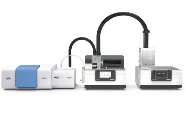 Bruker Invenio FT-IR accoppiato con TG 309 Libra e QMS 403 Aëolos per analisi e test avanzati sui materiali.