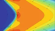 Color-mapped thermal simulation highlighting internal hotspot formation in a chemical reaction, essential for predicting hazardous conditions.