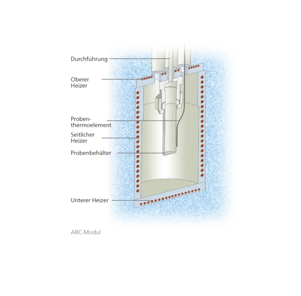 Diagram of a fluid sample collection system, illustrating components like the sample container, top loader, and bottom luster.