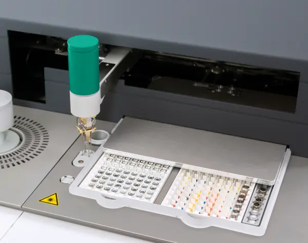 STA 319 Jupiter: Sample changer with removable trays holding 204 positions for automated, high-throughput thermal analysis by NETZSCH.